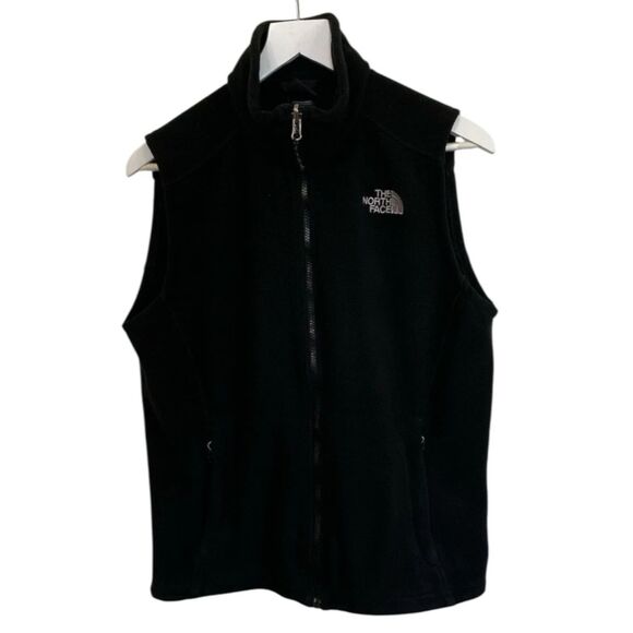 The North Face Jackets & Blazers - The North Face Vest Women Large Black Full Zip Fleece Mock Neck Jacket Outdoors